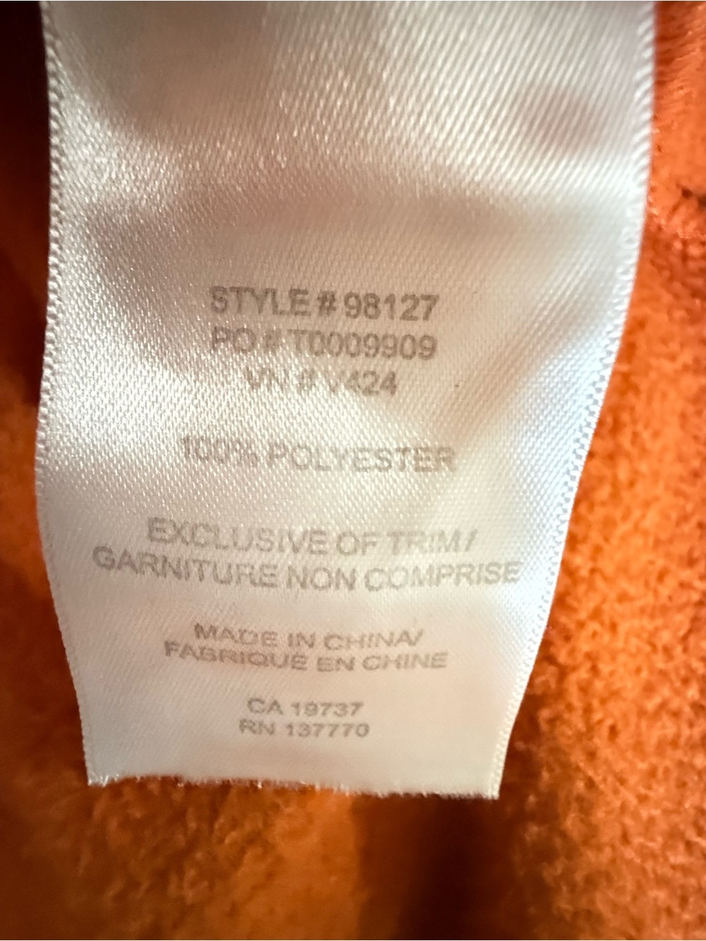 Roots 73 Deerlake Microfleece Jacket Rustic Orange Women’s XS - Picture 11 of 12